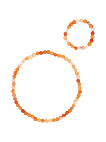 usha FESTIVAL Women Jewelry Set With Bracelet And Ring in Orange Multicolor