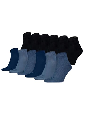 Puma Socken 12er Pack in Schwarz/Denim Blau