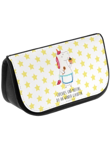 Mr. & Mrs. Panda Kosmetiktasche Einhorn Küche mit Spruch in Weiß