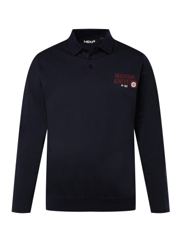 Men Plus Poloshirt in navy blau