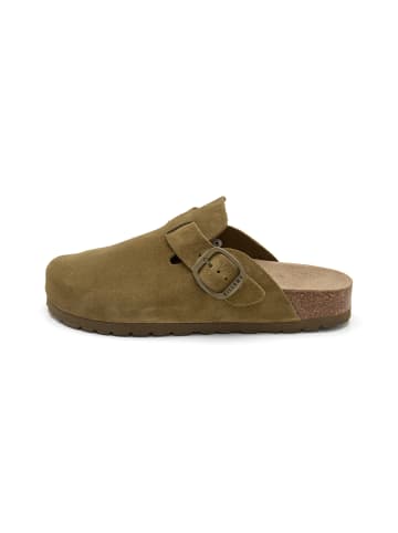 billowy Pantoletten in khaki