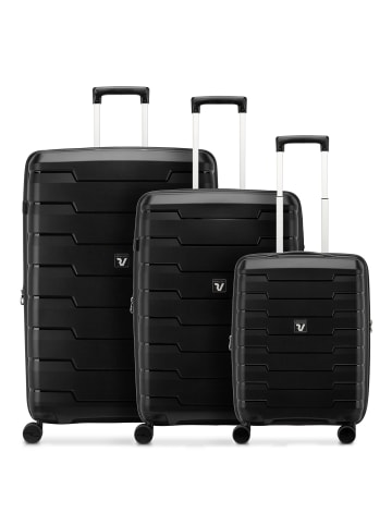 Roncato Skyline 2.0 4 Rollen Kofferset 3-teilig mit Dehnfalte in nero