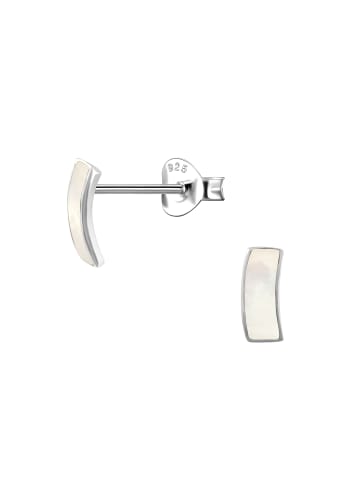 Alexander York Ohrstecker MUSCHELPERLMUTT Plättchen in 925 Sterling Silber, 2-tlg.
