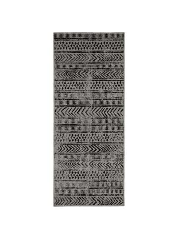 NORTHRUGS In- & Outdoor Wendeteppich Biri Schwarz Silber