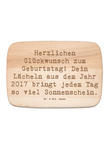 Mr. & Mrs. Panda Schneidebrett Spruch 2017 Geburtstag Lächeln mi... in Transparent