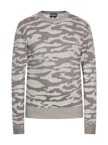 TUFFSKULL Pullover in WOLLWEISS GRAU MELANGE