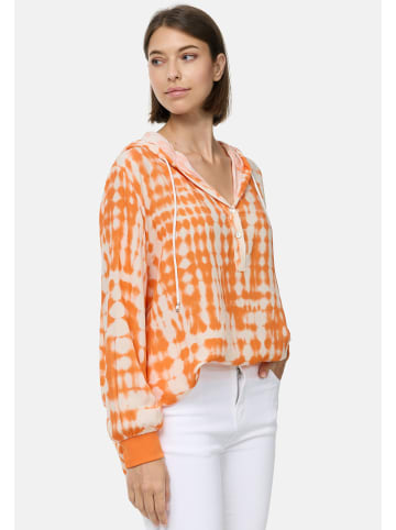 PM SELECTED Batik Hoodie Bluse in Orange