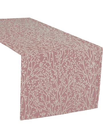 Erwin Müller Jacquard, Baumwollmischung, Gewebt Tischläufer Malaga in rosè
