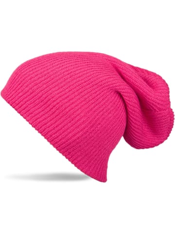 styleBREAKER Feinstrick Beanie Mütze in Pink