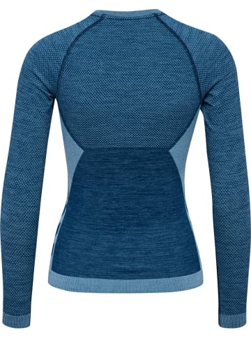 Hummel Longsleeve "Clea Seamless Tight T-Shirt Longsleeve" in Blau