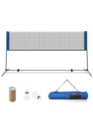 COSTWAY Badmintonnetz 420cm in Blau