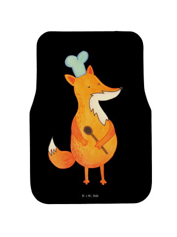 Mr. & Mrs. Panda Auto Teppich Fuchs Koch ohne Spruch in Schwarz