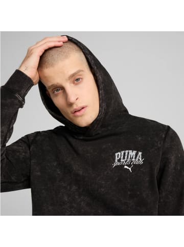Puma Washed Hoodie Kapuzenpullover in Schwarz