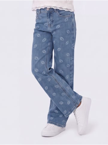 KIDS ONLY Jeans mit weitem Bein in Medium Blue Denim