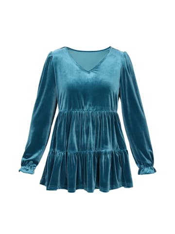 Sidona Women Blouse in Blue Green