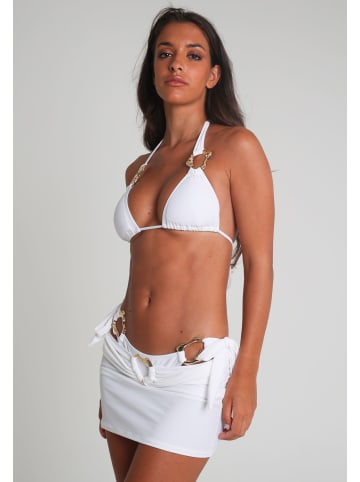 Moda Minx Minirock Irregular Hoop Short Skirt in White