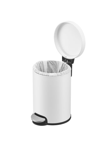 SONGMICS Kosmetikeimer Plushic in Weiß - (B)17.3 x (H)25.4 x (T)22.4 cm - 3 L