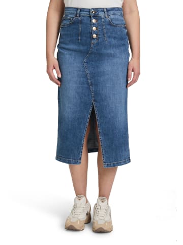 CARTOON Jeansrock mit Waschung in Dark Blue Denim
