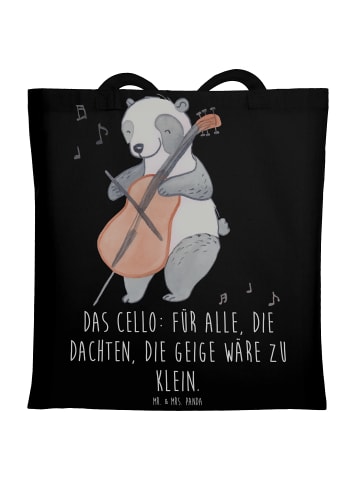 Mr. & Mrs. Panda Tragetasche Zeichenllo Magie mit Spruch in Schwarz