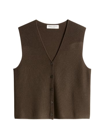 Marc O'Polo Ärmelloser Cardigan regular in Burnt Coffee