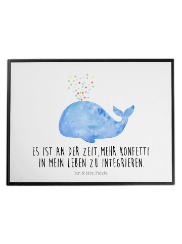 Mr. & Mrs. Panda Bastelunterlage Wal Konfetti mit Spruch in Weiß