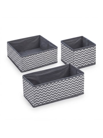 relaxdays 6-tlg. Schubladen Organizer Set in Grau/ Weiß