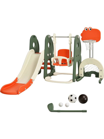 COSTWAY 6 in 1 Spielplatz in Orange