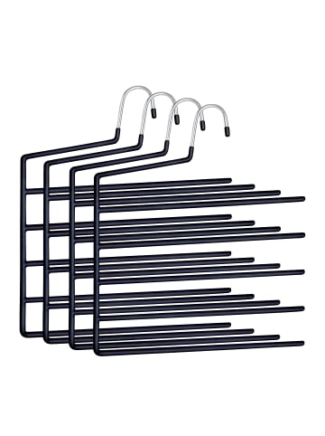 relaxdays 4 x Mehrfachbügel in Schwarz - (B)32 x (H)35 cm