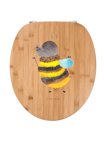 Mr. & Mrs. Panda Toilettenbrille Hummel flauschig ohne Spruch in Braun