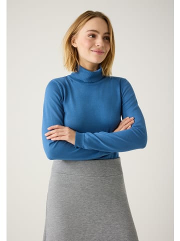 More & More figurbetonter Rollkragenpullover in winterblue