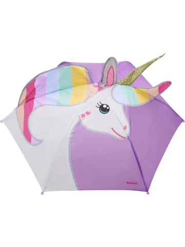 Playshoes Kinder Regenschirm "Regenschirm Einhorn" in Lila