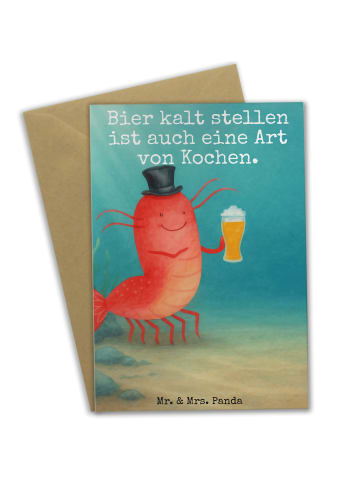 Mr. & Mrs. Panda Grußkarte Hummer Weizen Design mit Spruch in Weiß