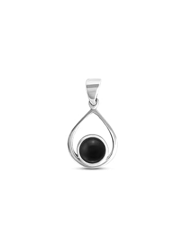 Alexander York Anhänger MUSCHELPERLMUTT schwarz in 925 Sterling Silber in silberfarben
