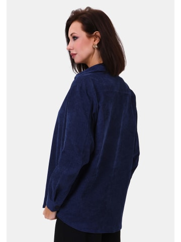 Awesome Apparel Button-down Bluse in Blau