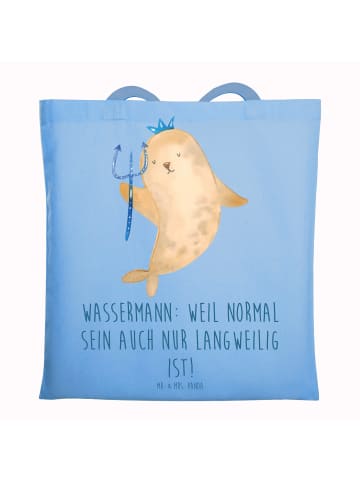 Mr. & Mrs. Panda Laptoptasche Wassermann Unikat mit Spruch in Sky Blue