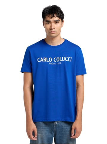 Carlo Colucci T-Shirt di Comun in Royalblau