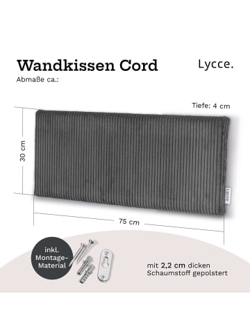 Lycce Wandkissen 1er Pack in Grau