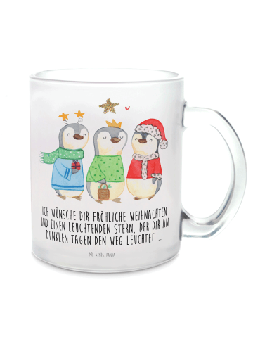Mr. & Mrs. Panda Teetasse Winterzeit Heilige drei Könige mit Spruch in Transparent