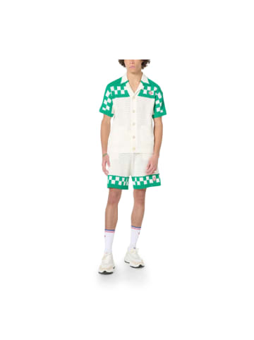 Casablanca  Casa Blanca Chequered Crochet Shirt