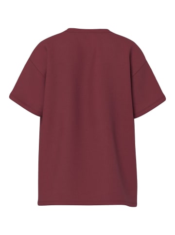 Pieces T-Shirt in Oversize in Tawny Port