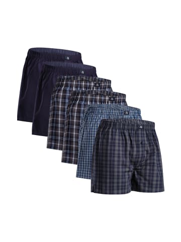 DANISH ENDURANCE Boxershorts Organic Woven Boxers in blue/grey mix