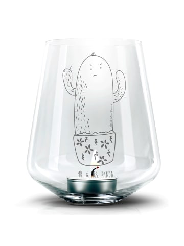 Mr. & Mrs. Panda gravur glas Kaktus Wut ohne Spruch in Transparent