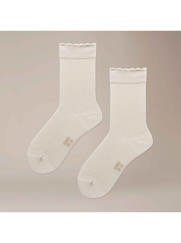 Kunert Socken Emotional Glitter edler Glanz in offwhite