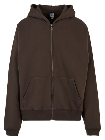 DEF Zip-Kapuzenpullover in brown