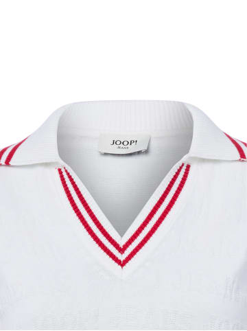JOOP! Strick-Poloshirt Kalena in weiß rot