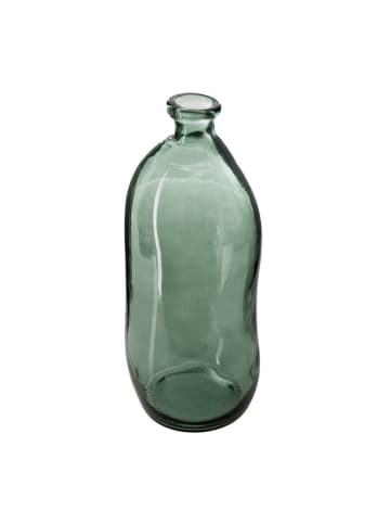 Atmosphera Créateur d'intérieur Gehackte Blumenvase, Glasflasche, Farbe khaki in Grün, 35 cm