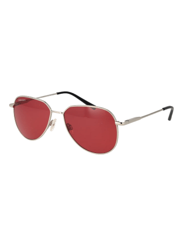 Serengeti Unisex Sonnenbrillen Aviator Silber