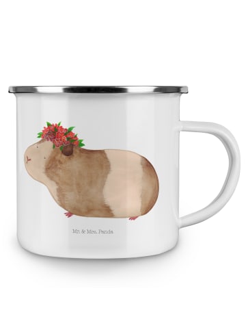 Mr. & Mrs. Panda Emaille Tasse Meerschweinchen Weisheit ohne Spruch in Weiß