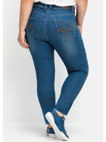 sheego Stretch-Jeans in blue denim