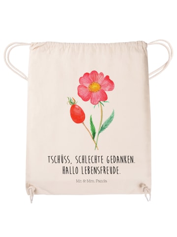 Mr. & Mrs. Panda Turnbeutel Blume HageRundunge mit Spruch in Creme